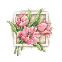 S 10312 Wzór do haftu na smartfona - Wdzięczne tulipany