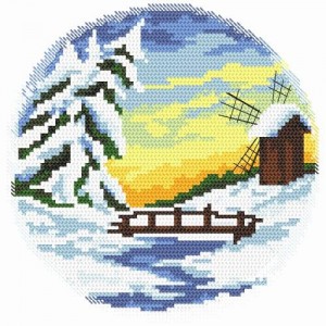 Cross stitch pattern for a phone - Four seasons - winter