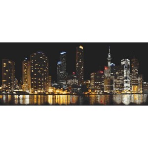 Cross stitch pattern for a phone - City by night