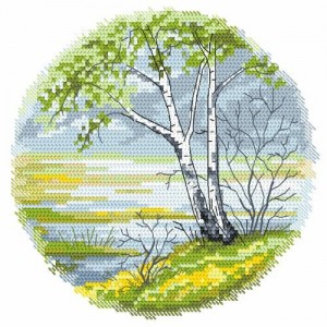 Cross stitch pattern for a phone - Four seasons - spring