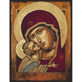 S 10165 Wzór do haftu na smartfona - Ikona Matki Boskiej z dzieciątkiem