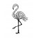 Cross stitch pattern for a phone - Black flamingo