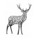 Cross stitch pattern for a phone - Black deer