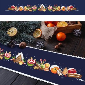 S 10443 Cross stitch pattern for a phone - Long winter table runner