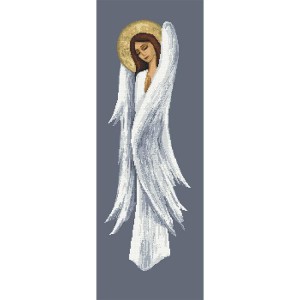 Cross stitch pattern for a phone - Pensive angel