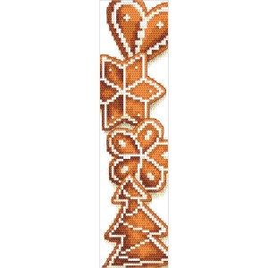 GU 10689 Cross stitch pattern on paper - Bookmark with gingerbread cookies