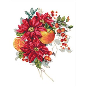 Cross stitch pattern for smartphone - Christmas composition