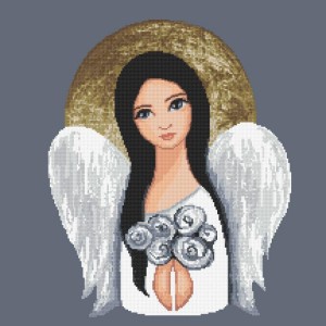 Cross stitch pattern for a phone - Angel of Silent Night