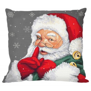 Cross stitch pattern for smartphone - Cushion - Mischievous Santa Claus