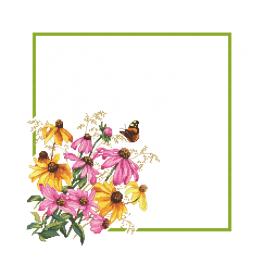 S 10469 Wzór do haftu na smartfona - Serwetka z kwiatami