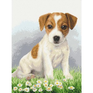 Cross stitch pattern for a phone - Terrier puppy