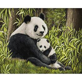 ZTDE 7131 Zestaw do diamond painting - Mama panda