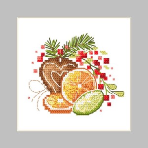GU 10484 Wzór do haftu drukowany - Kartka z aromatem Świąt