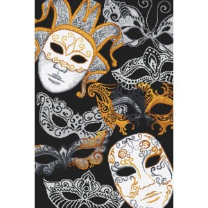 Cross stitch pattern for a phone - Venetian masks