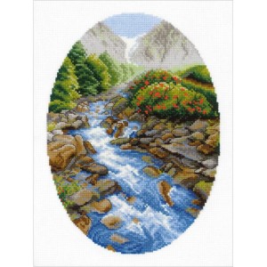 RIO 1960 Cross stitch kit with yarn - Upstream