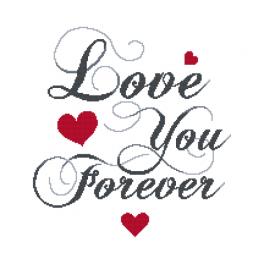 S 10696 Wzór do haftu na smartfona - Love you forever