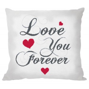 Cross stitch pattern for smartphone - Cushion - Love you forever