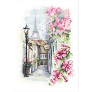 Cross stitch pattern for a phone - Paris street