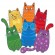Cross stitch pattern for a phone - Faces of the cat family