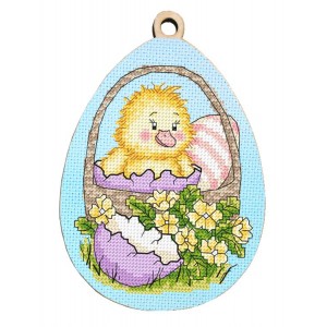 S 10367 Cross stitch pattern for smartphone - Egg with a duckling