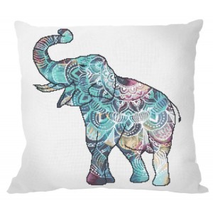 Cross stitch pattern for smartphone - Cushion - Indian elephant of happiness