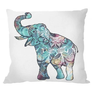Wzór do haftu na smartfona - Poduszka - Indyjski słoń szczęścia