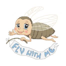 GC 10354 Wzór do haftu drukowany - Fly with me