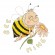 Wzór do haftu na smartfona - Bee mine