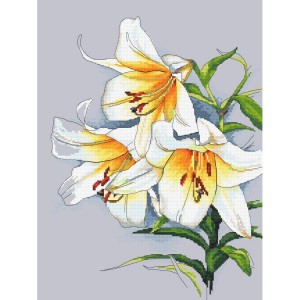 Cross stitch pattern for smartphone - Fragrant lilies