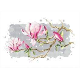 ZN 10495 Zestaw do haftu z nadrukiem - Magnolia królową wiosny