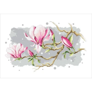 Wzór do haftu na telefon - Magnolia królową wiosny