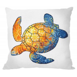 Cross stitch pattern for smartphone - Cushion - Sun-painted turtle