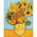 Wzór do haftu na telefon - Słoneczniki wg Van Gogha