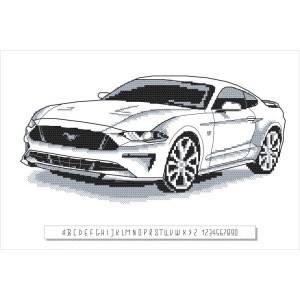 GC 10369 Printed cross stitch pattern - Sports car II