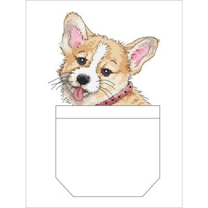 GC 10380 Cross stitch pattern on paper - Doggy in a pocket