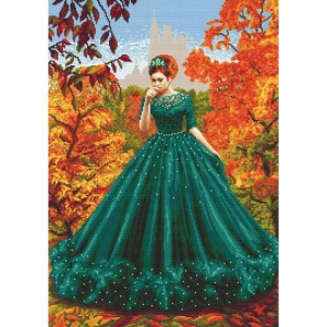 W 10724 Cross stitch pattern PDF - SLady of autumn reverie
