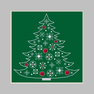 Cross stitch pattern for smartphone - Postcard - Christmas tree