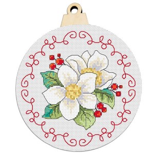 Cross stitch pattern for smartphone - Christmas ball with flowers