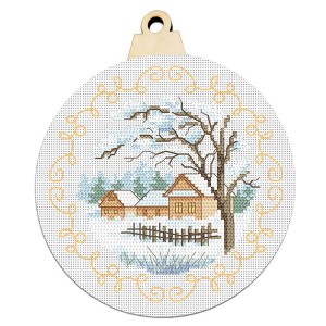 Cross stitch pattern for smartphone - Christmas ball with a view