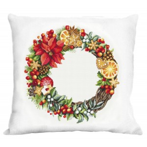 GU 10511-01 Cross stitch pattern on paper - Cushion with a Christmas wreath