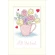 Wzór do haftu na smartfona - Kartka urodzinowa - Kwiaty w kubeczku