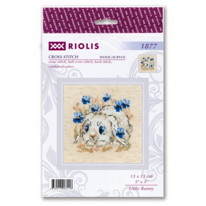 RIO 1877 Cross stitch kit with yarn - Little bunny
