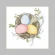 Wzór do haftu na smartfona - Kartka wielkanocna - Jajka w gniazdku