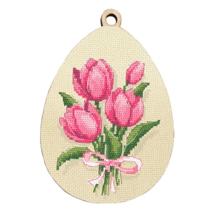 Wzór do haftu na smartfona - Jajko z tulipanami