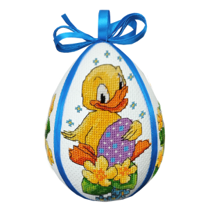 ZU 10733 Cross stitch kit - Easter egg with a duck