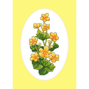 Cross stitch pattern for smartphone - Card with marigolds