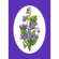 Cross stitch pattern for smartphone - Card with violets