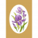Cross stitch pattern for smartphone - Card with irises