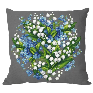 Wzór do haftu na smartfona - Poduszka - Wiosenne kwiaty