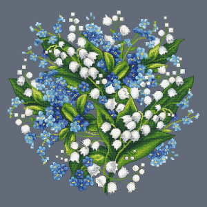 Cross stitch pattern for smartphone - Spring flowers